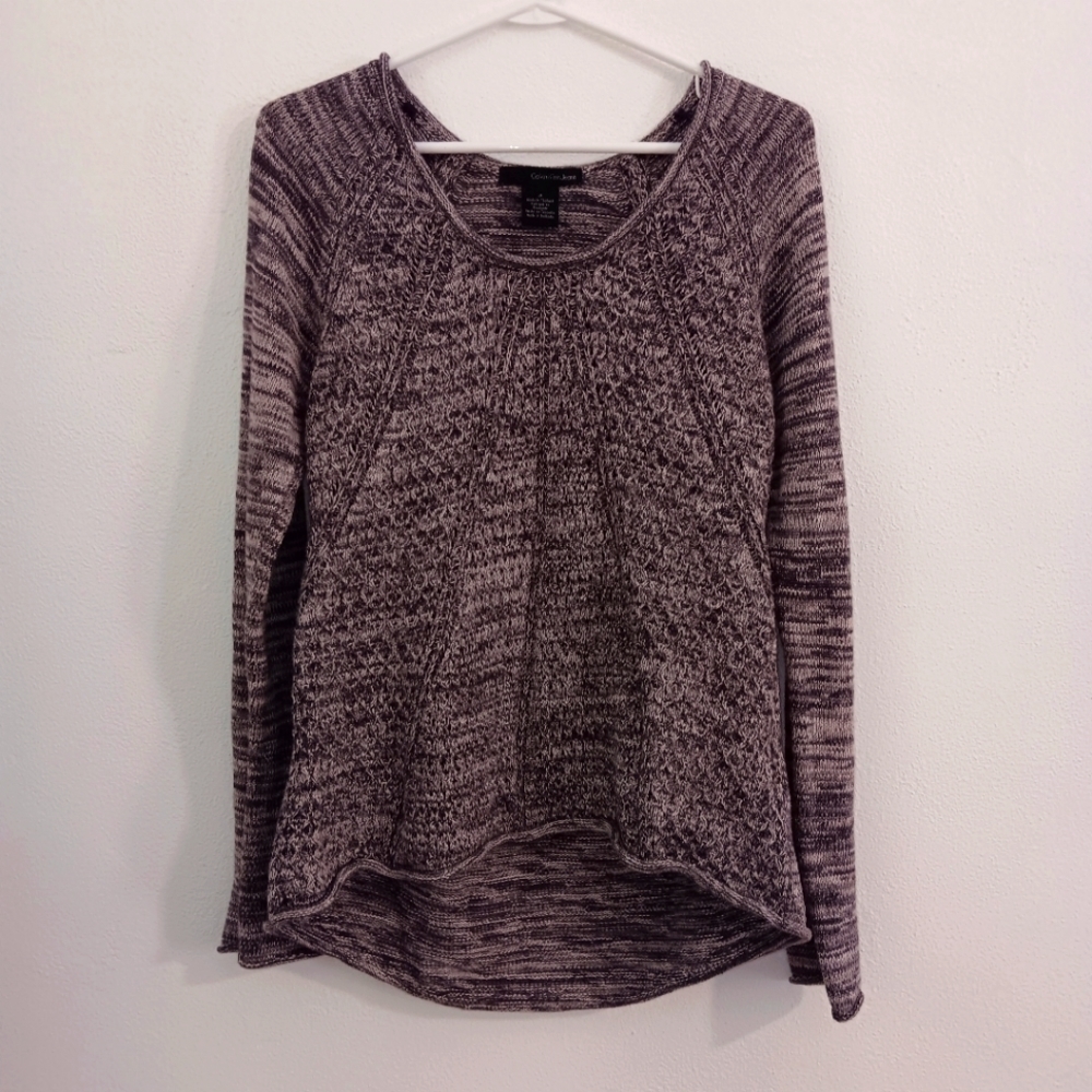 Calvin Klein Jeans women's sweater dark purple and white  size M